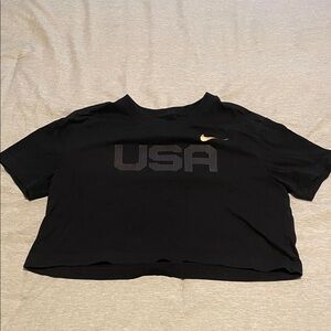 Nike Black USA Crop Tee